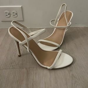 Forever 21 white strappy sandals, size 8